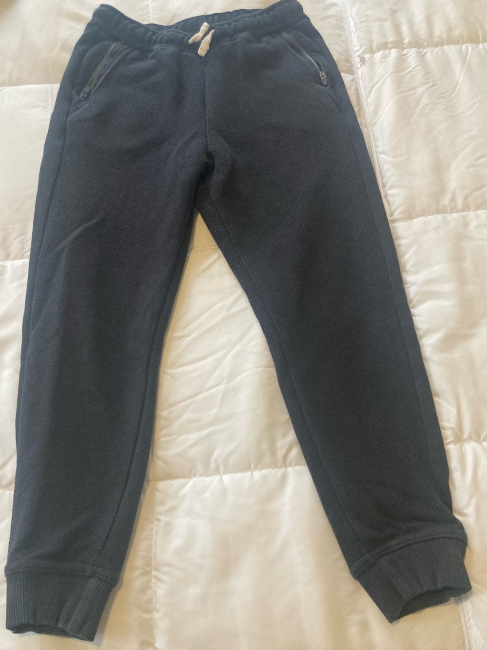 Zara Kids Black/Dark Grey Jogger Sweatpants with Drawstring